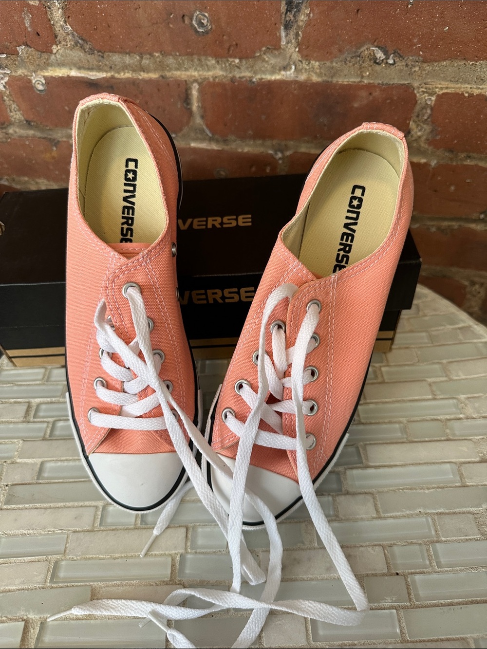 Converse Pink Low Top Canvas Sneakers